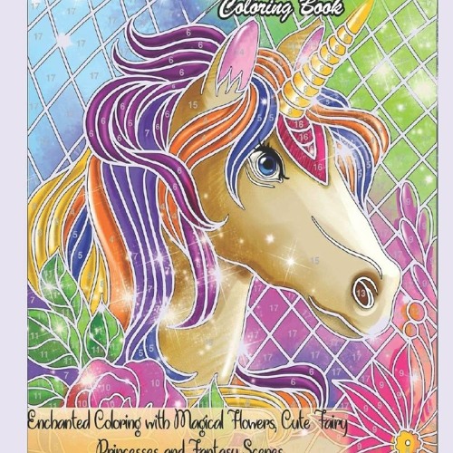 ❤PDF❤ Unicorn Coloring Book Mosaic Color By Number - Enchanted Coloring