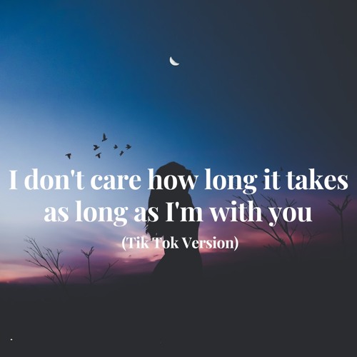 I don't care how long it takes as long as I'm with you (Tik Tok Version)