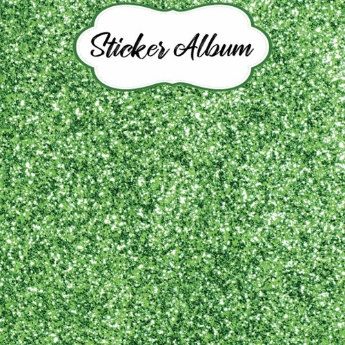 download PDF Sticker Album Green Glitter Sticker Book for Collecting Stickers Sticker Collecti