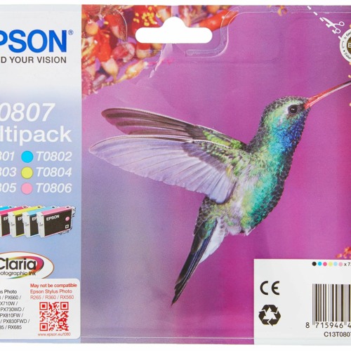 BEST SELLER Epson MultiPack Ink Cartridge for Stylus PH R265R360 - 6 Colour Ink