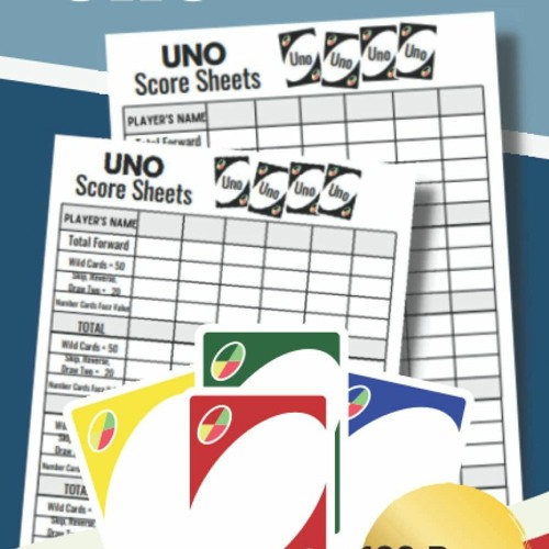 $PDF$ READ Uno Score Sheets 130 Score Pages Uno Card Game Uno Score Pad 6' x 9'